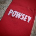 Logo tissé dans la maille, réalisation POWSEY